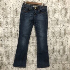 Phat Fashions Silver Label Jeans Juniors Size 5 Medium Wash Boot Cut Stretchy